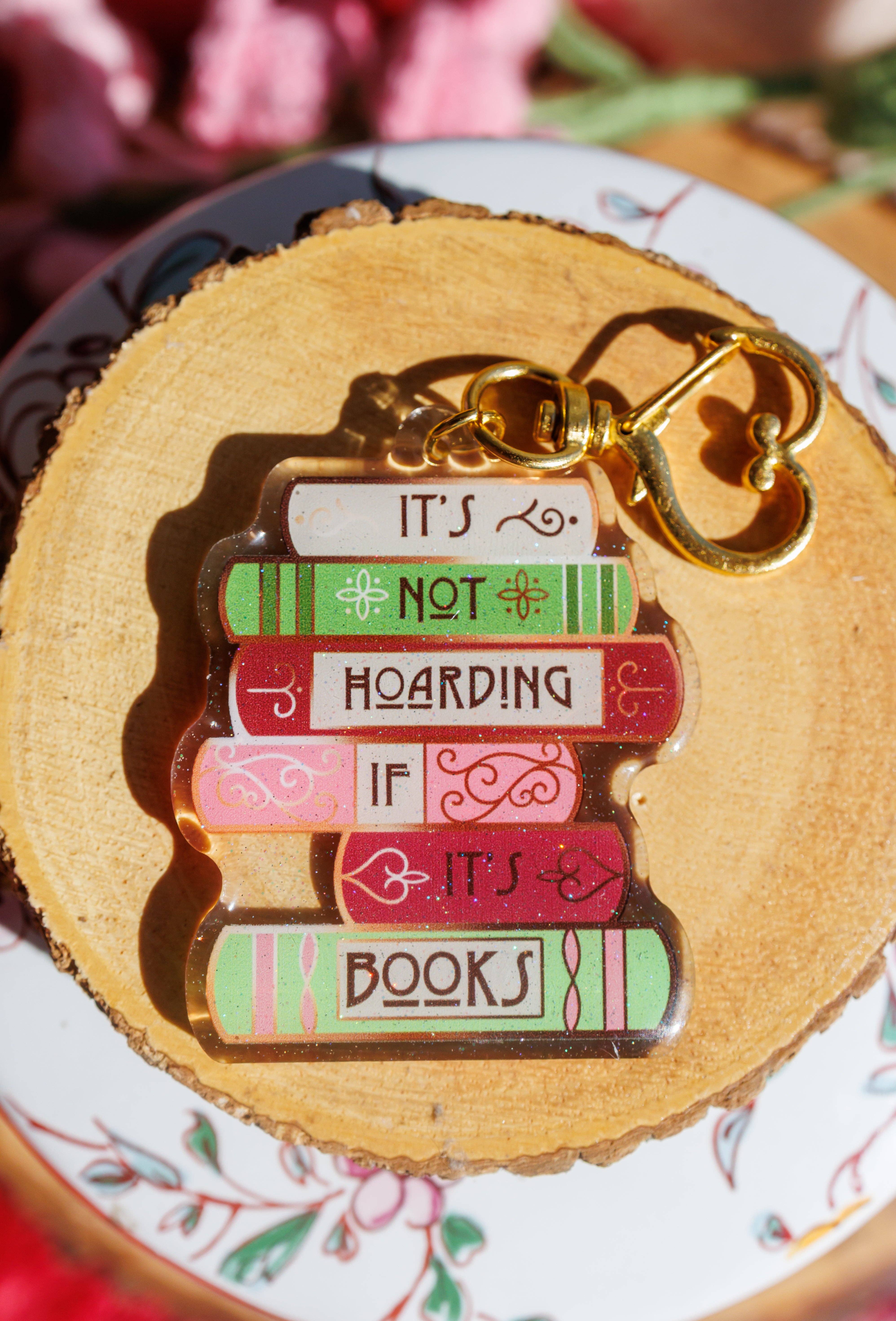 Pinstory - Wholesale Keychain - Women's - "It's Not Hoarding If It's Books" Keychain/Kindle Charm1