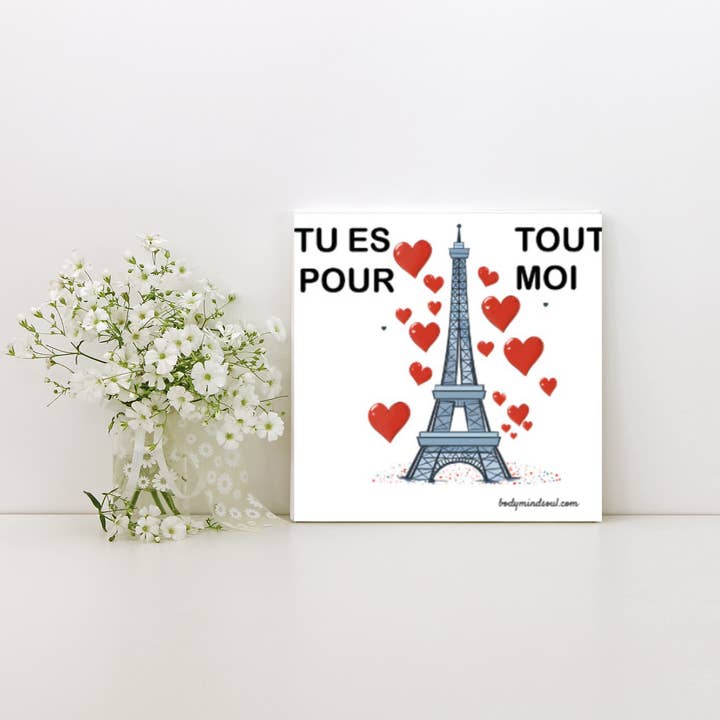 Tu Es Tout Pour Moi lærredstryk for engroshandel hos The Reiki Shop