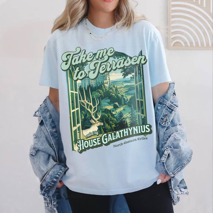 Take Me To Terrasen Shirt, Aelin Galathynius, Licensed SJM for wholesale by NVC Ecommerce LLC
