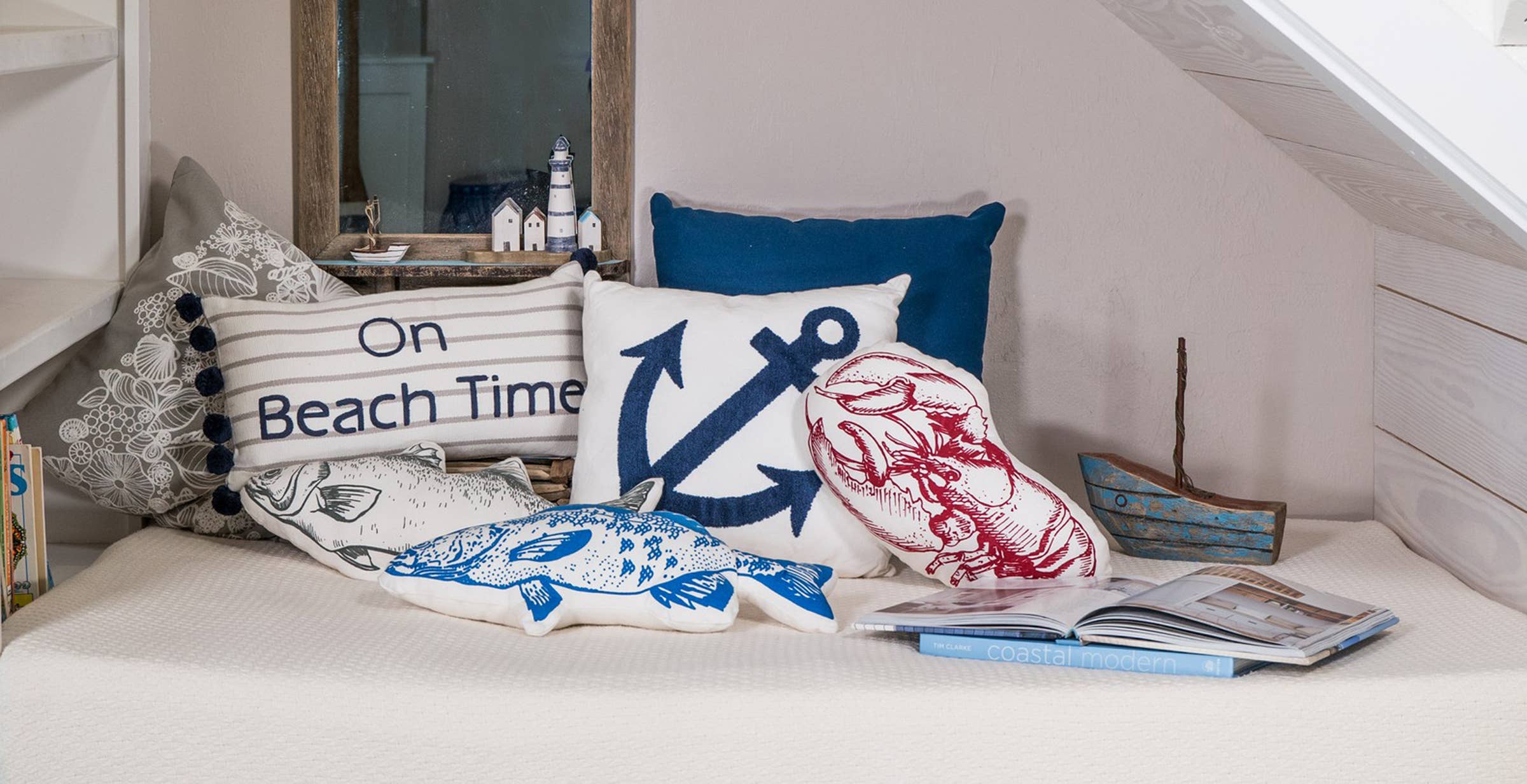 Beachcombers - Vente Coussin décoratif - Coussin décoratif en forme de homard en solde1