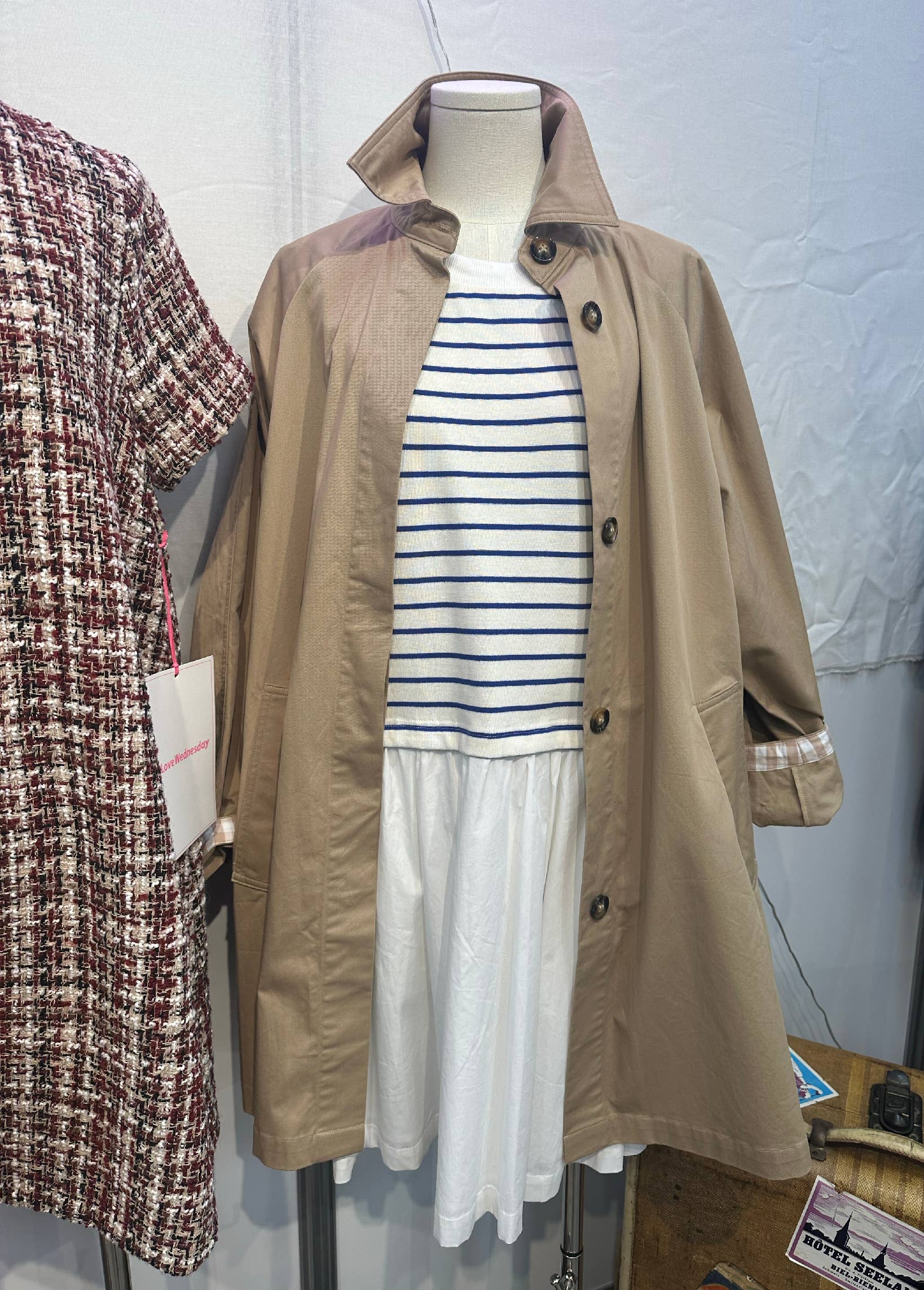 LoveWednesday – Blusão - Mulher por atacado – Trench coat francês oversized - LWJ111215