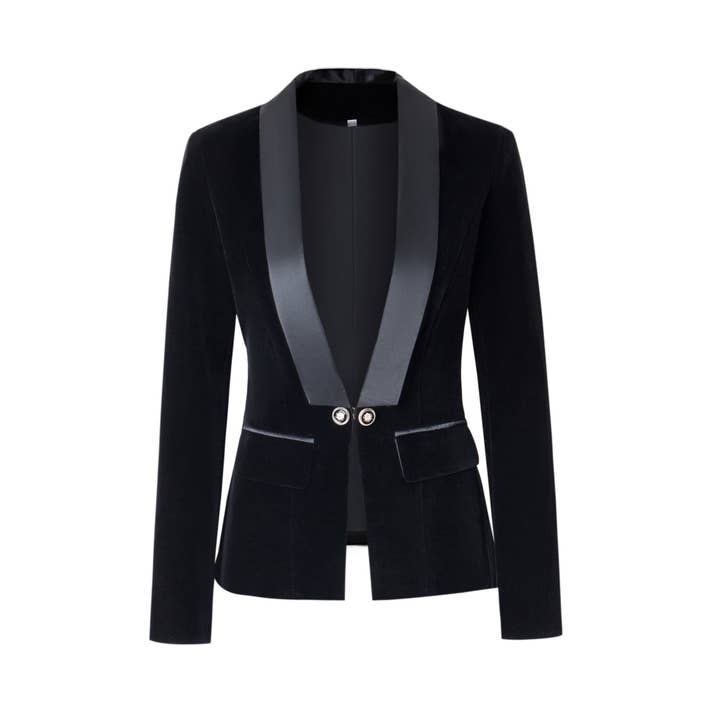 Productseeker – Engroshandel Blazer - Dame – BL032 Elegant Velvet Slim Fit blazer til kvinder