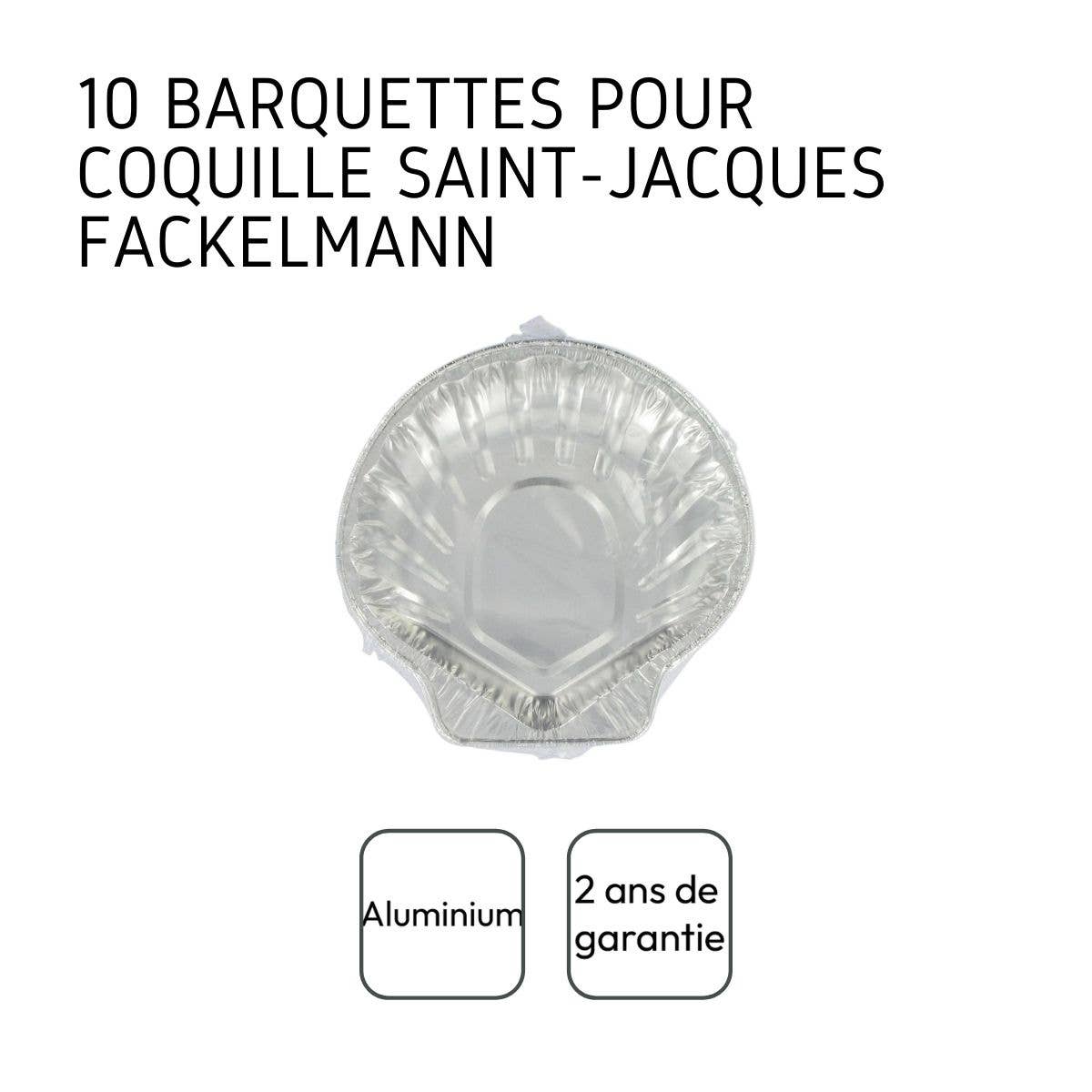 Fackelmann – wholesale Disposable plate – Set of 10 Fackelmann aluminum scallop dishes6