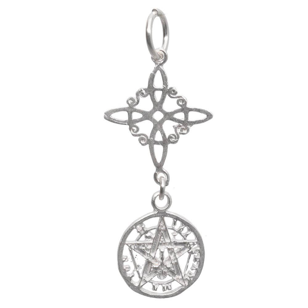 Vives de la Cortada S.L - Wholesale Individual Charm/Pendant - Witch's Knot Pendant and Medium Tetragrammaton in 925 Sterling Silver0