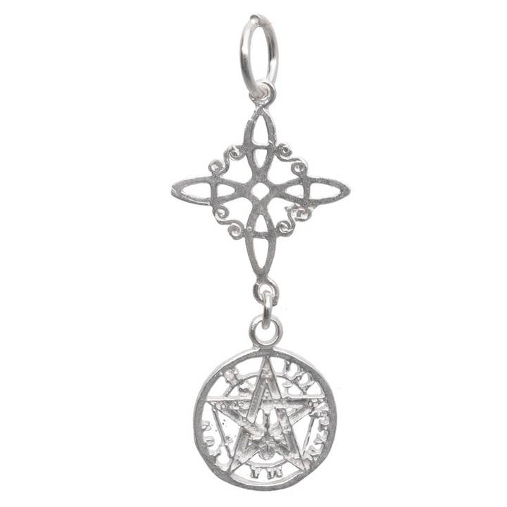 Vives de la Cortada S.L - Wholesale Individual Charm/Pendant - Witch's Knot Pendant and Medium Tetragrammaton in 925 Sterling Silver
