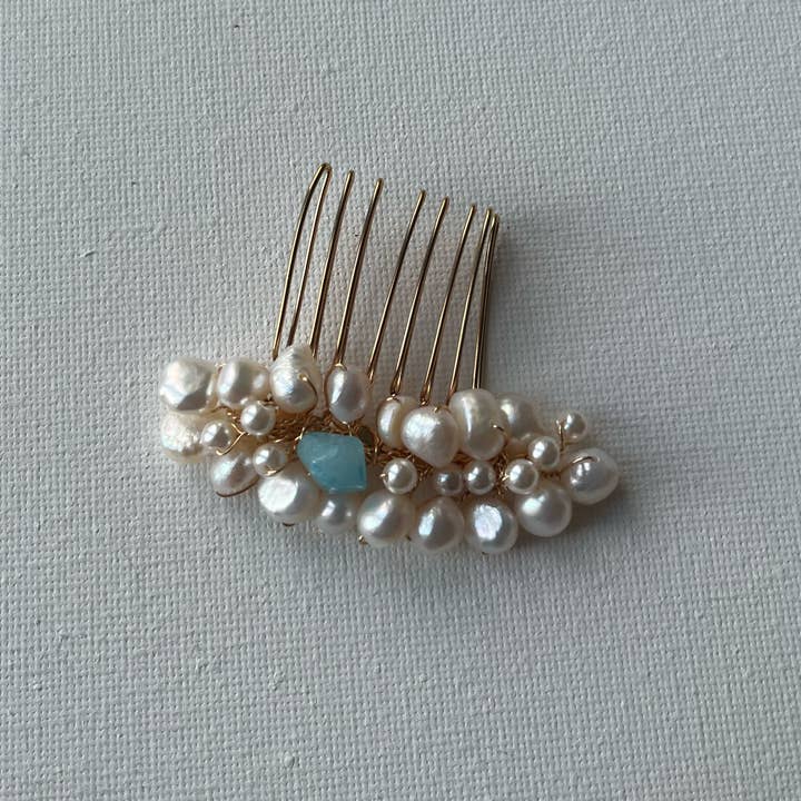 SallyJaneBridal - Wholesale Hair Pin - Jill Haircomb Gold - bridal hair jewelry1