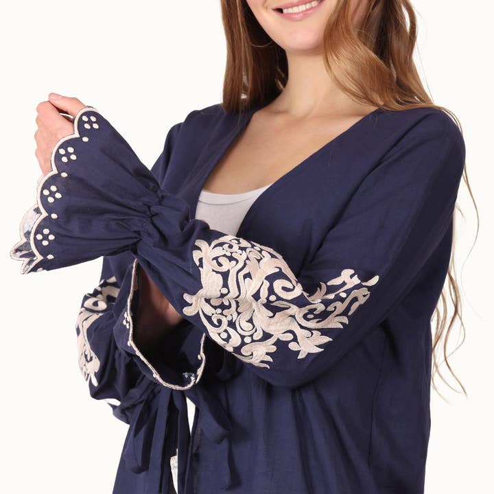 JEP Holland - Wholesale Blouse - Women's - Camilla Navy Top PRE ORDER SS262