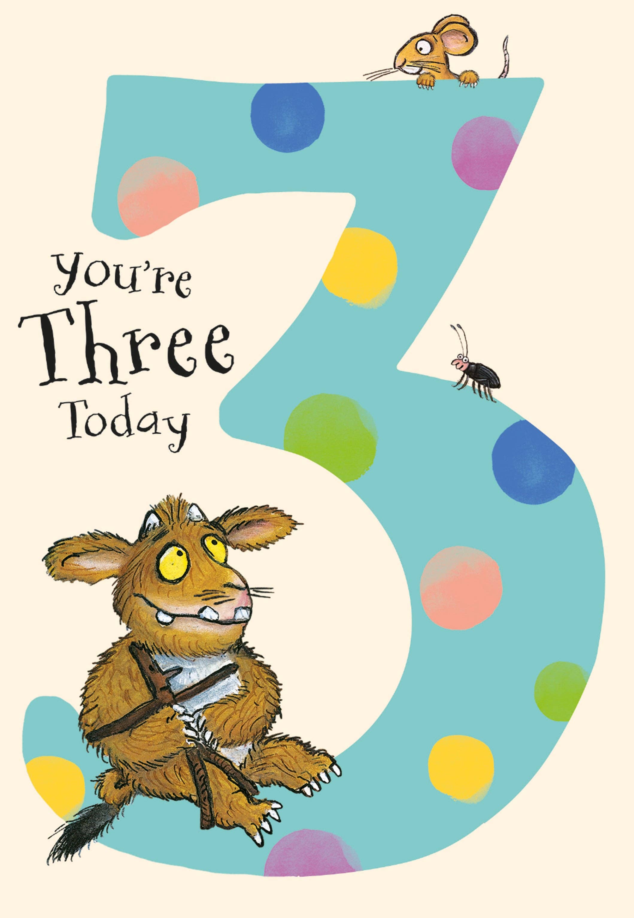 Danilo Promotions Ltd – wholesale Birthday card – The Gruffalo Age 3 Birthday Card1