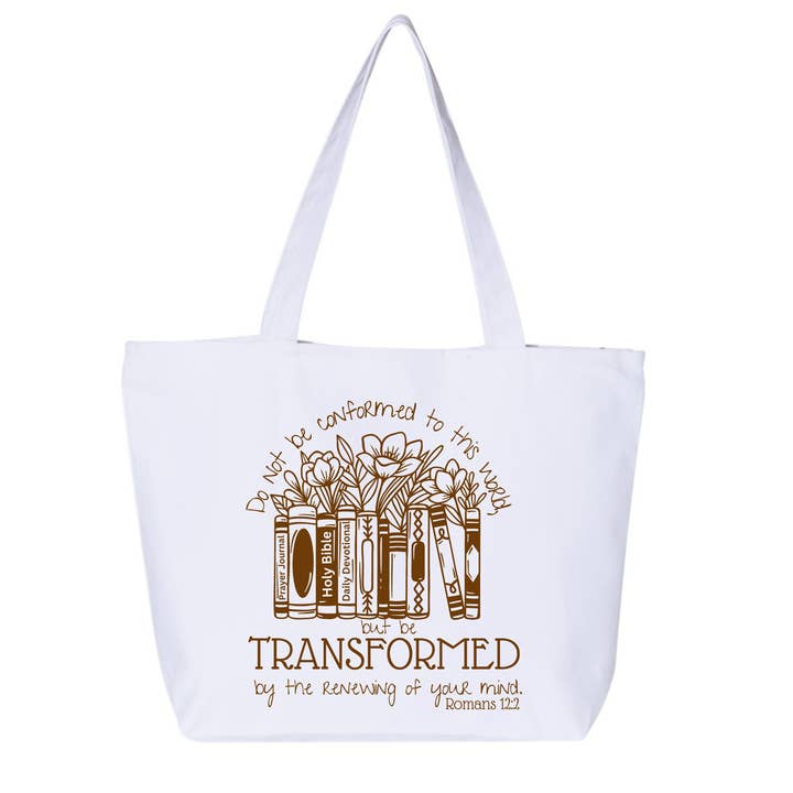 Bolsa de mano con cremallera Renew Your Mind Book Lovers para venta al por mayor de Love Ann Joy Apparel, LLC
