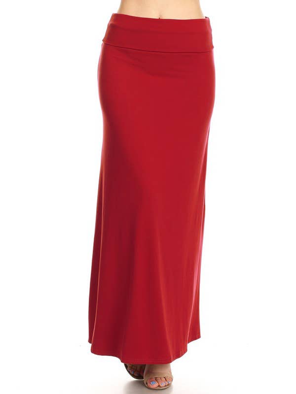 USA Fashion - Wholesale Skirt - Women's - Buttery Smooth Basic High Waist Maxi Skirt