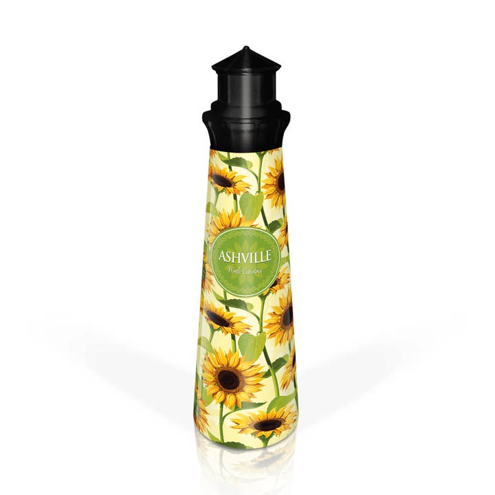 Customizable Lighthouse Water Bottle - 14oz: Sunflower Wrap for wholesale by Matrix