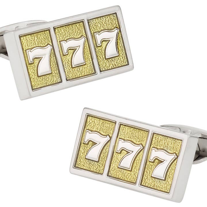 Lucky Sevens Slot Machine Cufflinks for wholesale by Cuff-Daddy