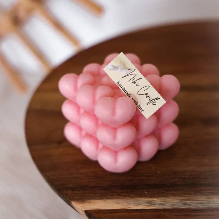 Niki Candle - Wholesale Novelty Candle - Heart bubble candle1