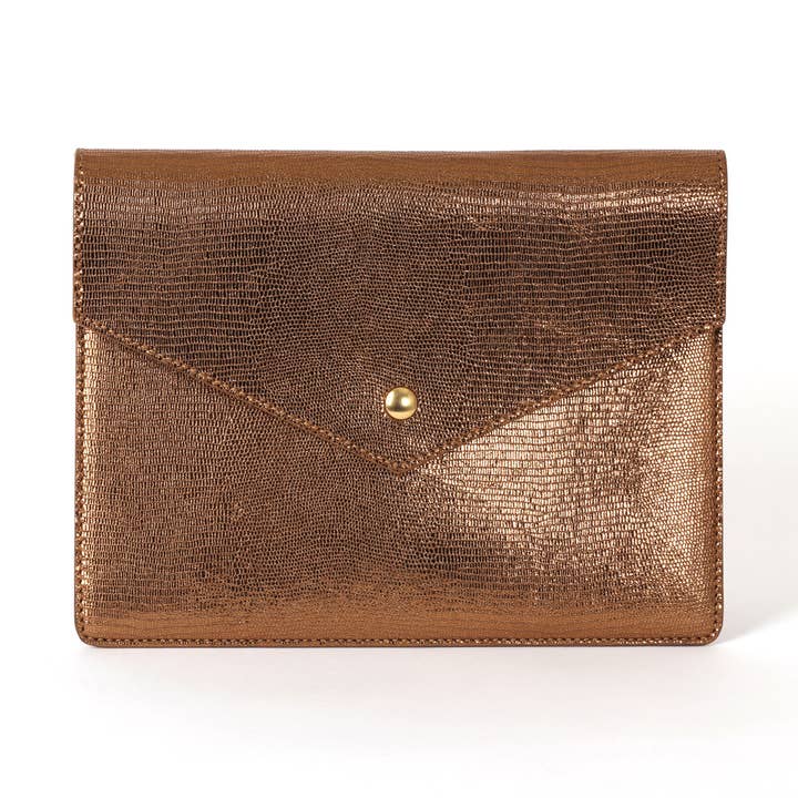Pochette Gm / Enveloppe Soirée Lou Marron Glacé pour la vente par Aymee