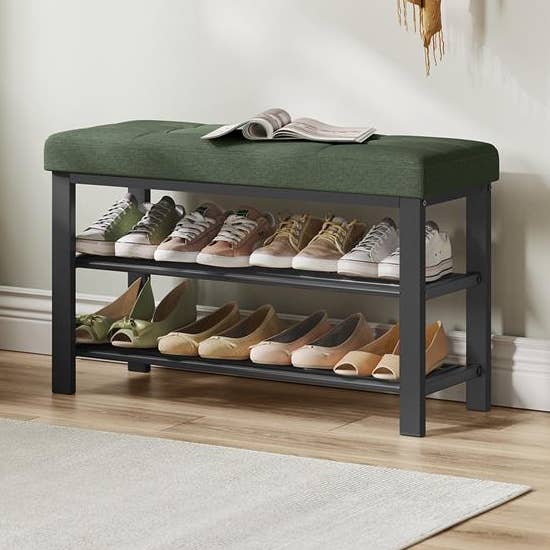 Sapateira de 3 Níveis para Organizador de Entrada com Almofada de Espuma por atacado de Greenwestons