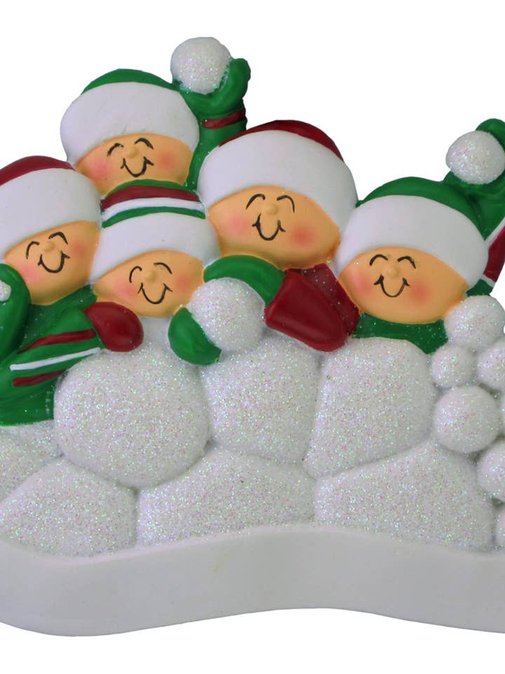 Snowball Fight: 5 People for wholesale by Ornament Central