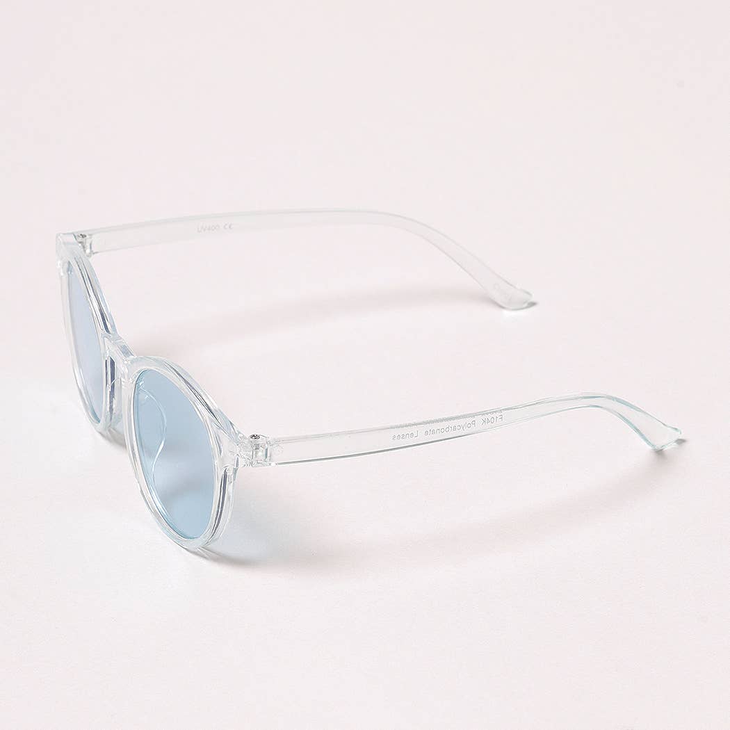 12 COULEURS ASSORTIES Lunettes de soleil rondes teintées audacieuses pour enfants en vente sur Faire7