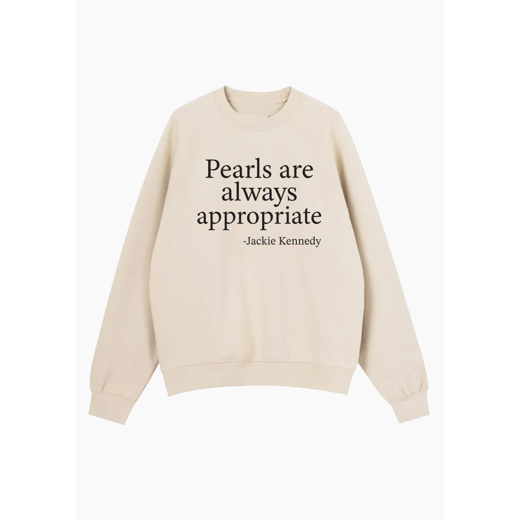 nobarand - Wholesale Hoodie - Women's - HUC-L4787 Pearls Are Always Appropriate Graphic Sweathershir4