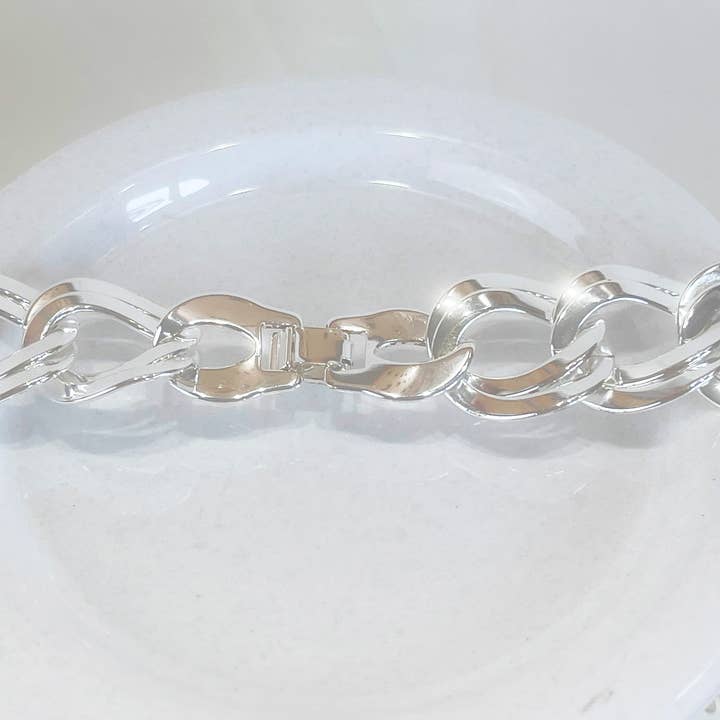 Melange Blanc - Wholesale Link & Chain Necklace - harper silver chunky chain necklace, large chain necklace
