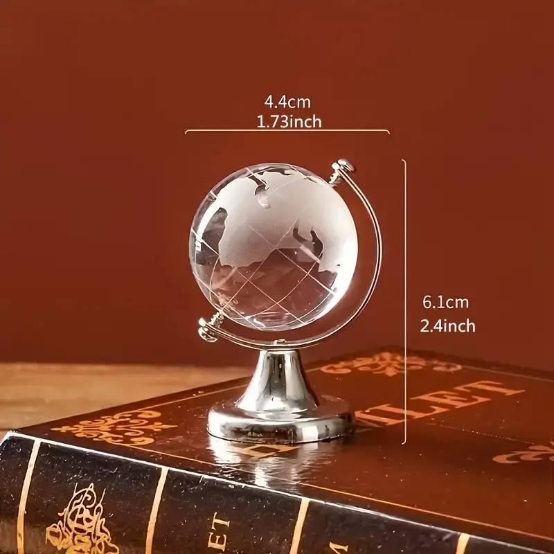 Magnifique Hearts - Wholesale Decorative Tabletop Object - Mini Crystal Globe: World Map Ornament for Home Office Decor3
