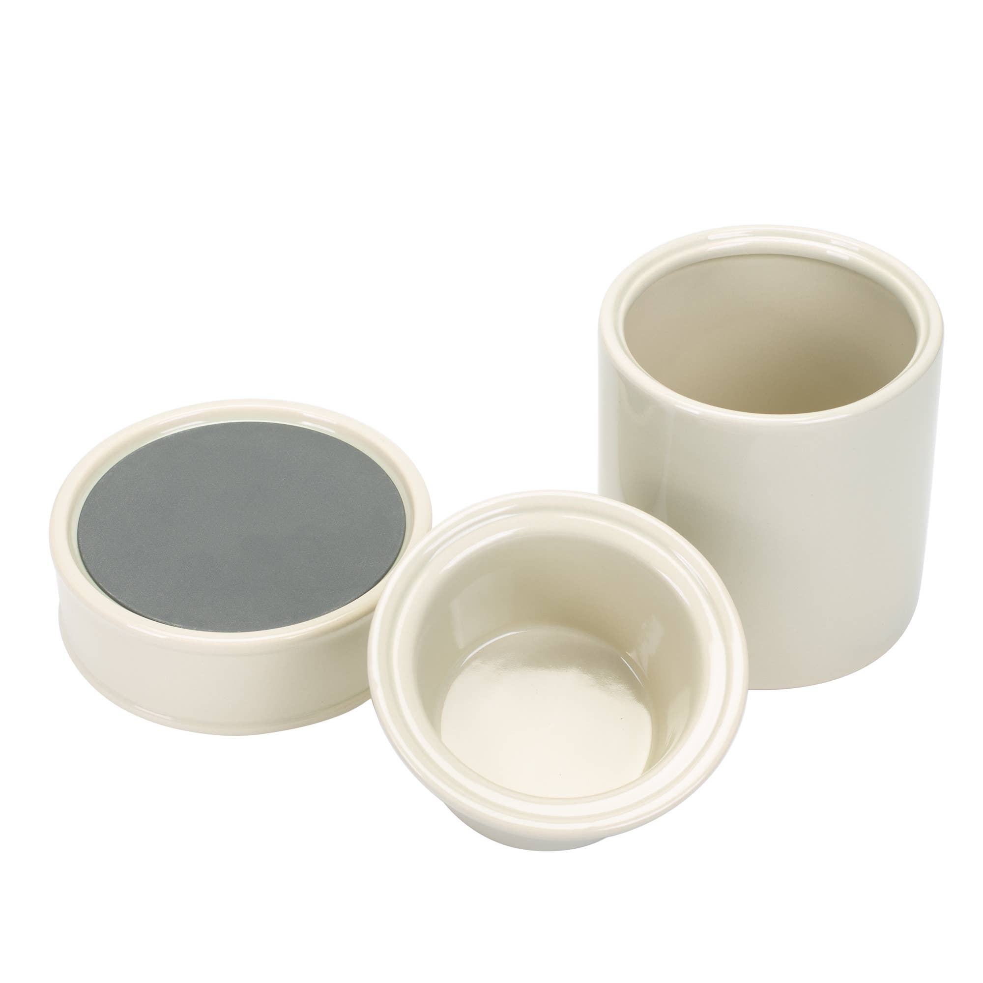 Cottage Garden - Wholesale Condiment/Dip Bowl - Beige Duo Dipper1