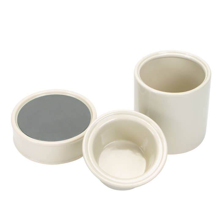 Cottage Garden - Wholesale Condiment/Dip Bowl - Beige Duo Dipper1