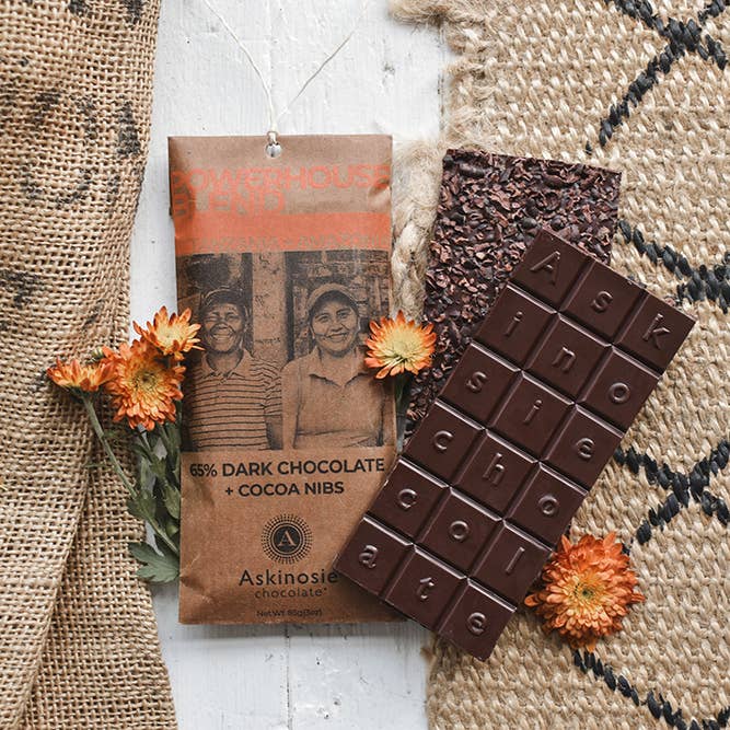 Askinosie Chocolate - Wholesale Chocolate Bar - 65% Powerhouse Blend Nibble Bar (POP of 15)
