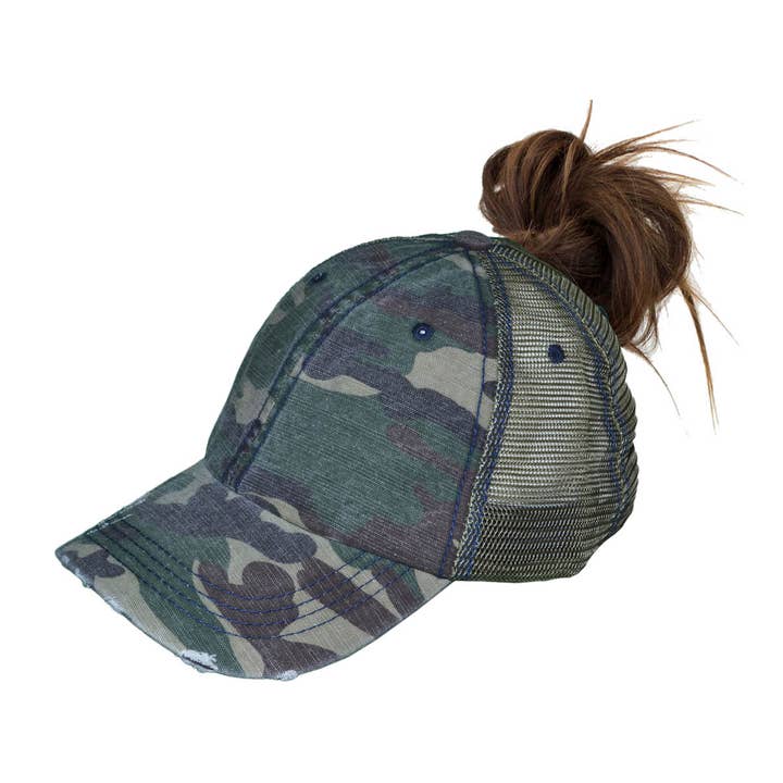 Buck Wholesale – wholesale Hästsvanskeps - Dam – Hästsvans Trucker Hattar - Kvinnor Låg Profil Vintage