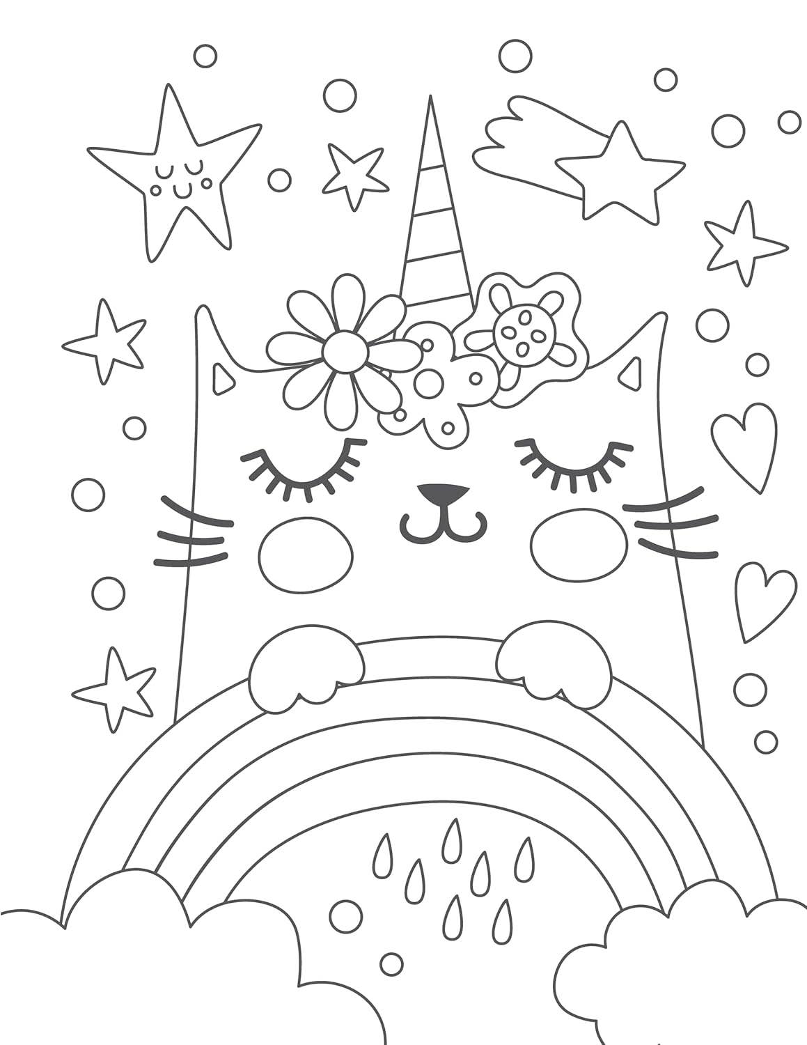 Fox Chapel Publishing - Wholesale Kleurboek - Kinderen en baby - Silly Caticorns kleurboek5