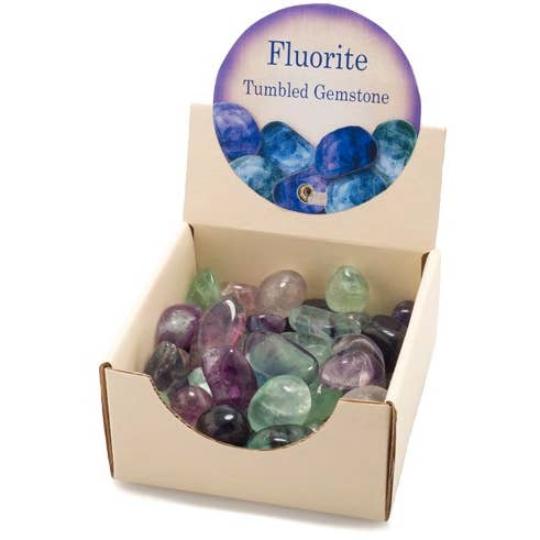 Science and Nature - Wholesale Spiritual stone/crystal - Fluorite Tumbled Gemstone (Display of 50)
