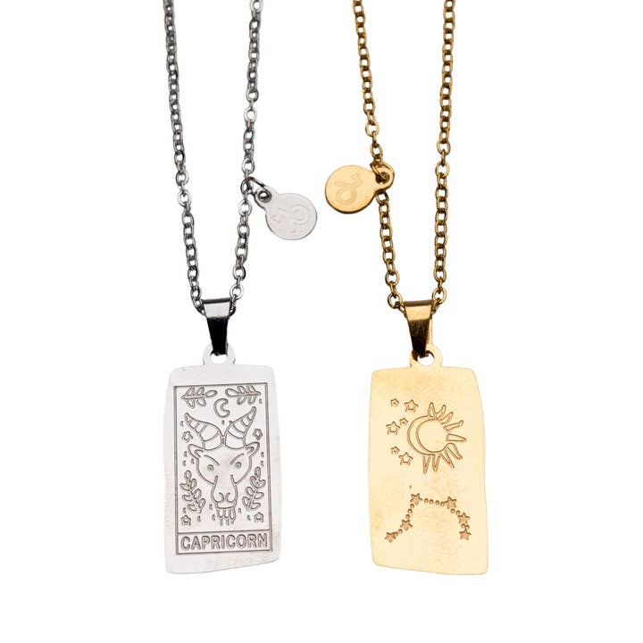 Down To Earth - Vente Colliers à pendentif - Carte de tarot Zodiac et collier d'astrologie29