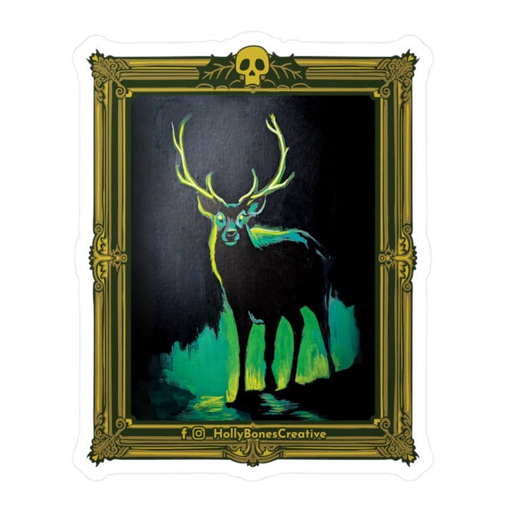 "Autocollant Cerf n° 1" pour la vente par Holly Bones