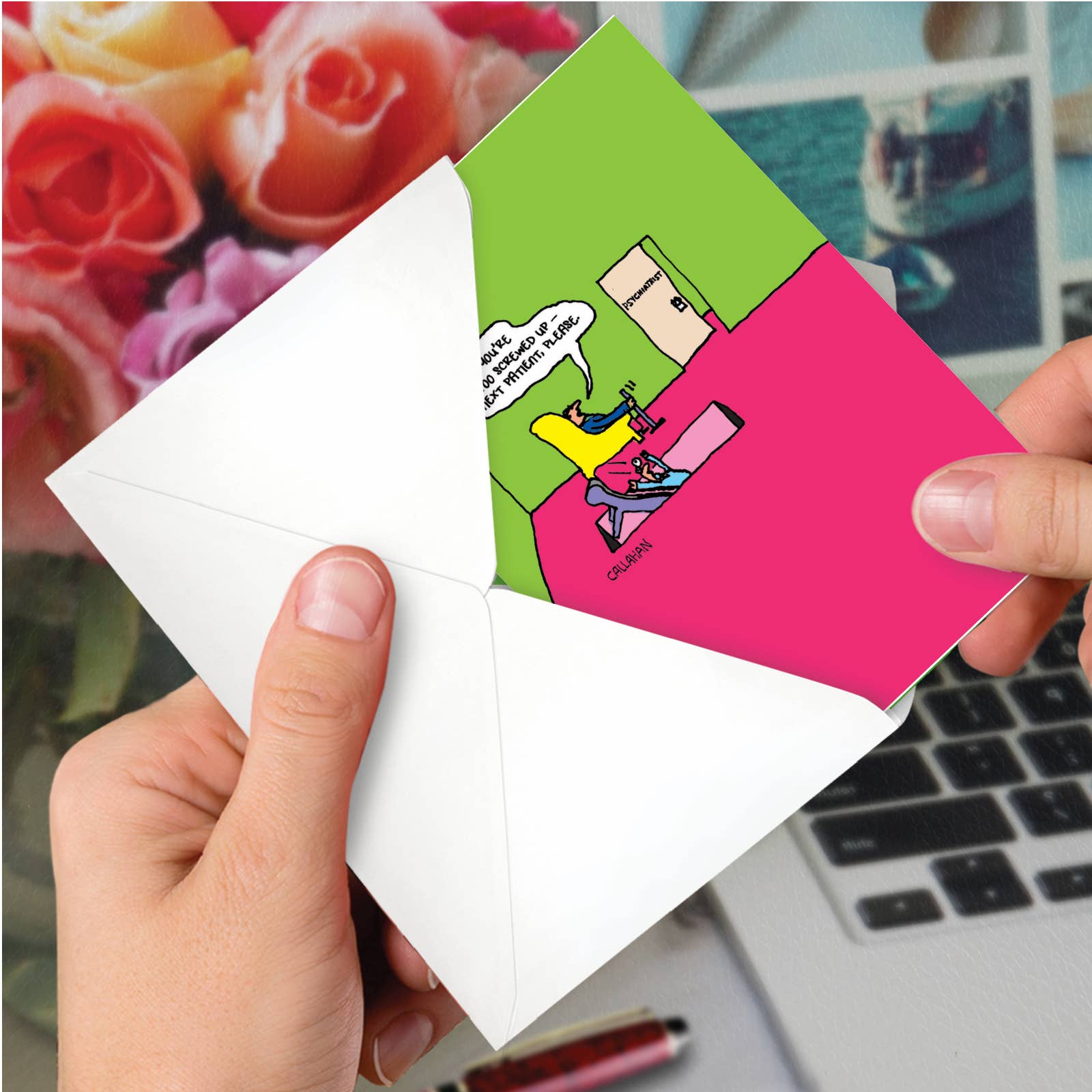 NobleWorks - Wholesale Everyday Greeting Card - All Occasions Card - John Callahan’s Down The Hatch2