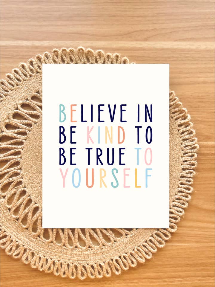 Impresión artística Be Kind to Yourself, decoración de pared con amor propio positivo para venta al por mayor de Koll Designs