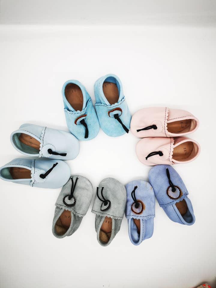 Håndlavede baby-krabbesko i læder, bløde puder (kopi) for engroshandel hos Hiya