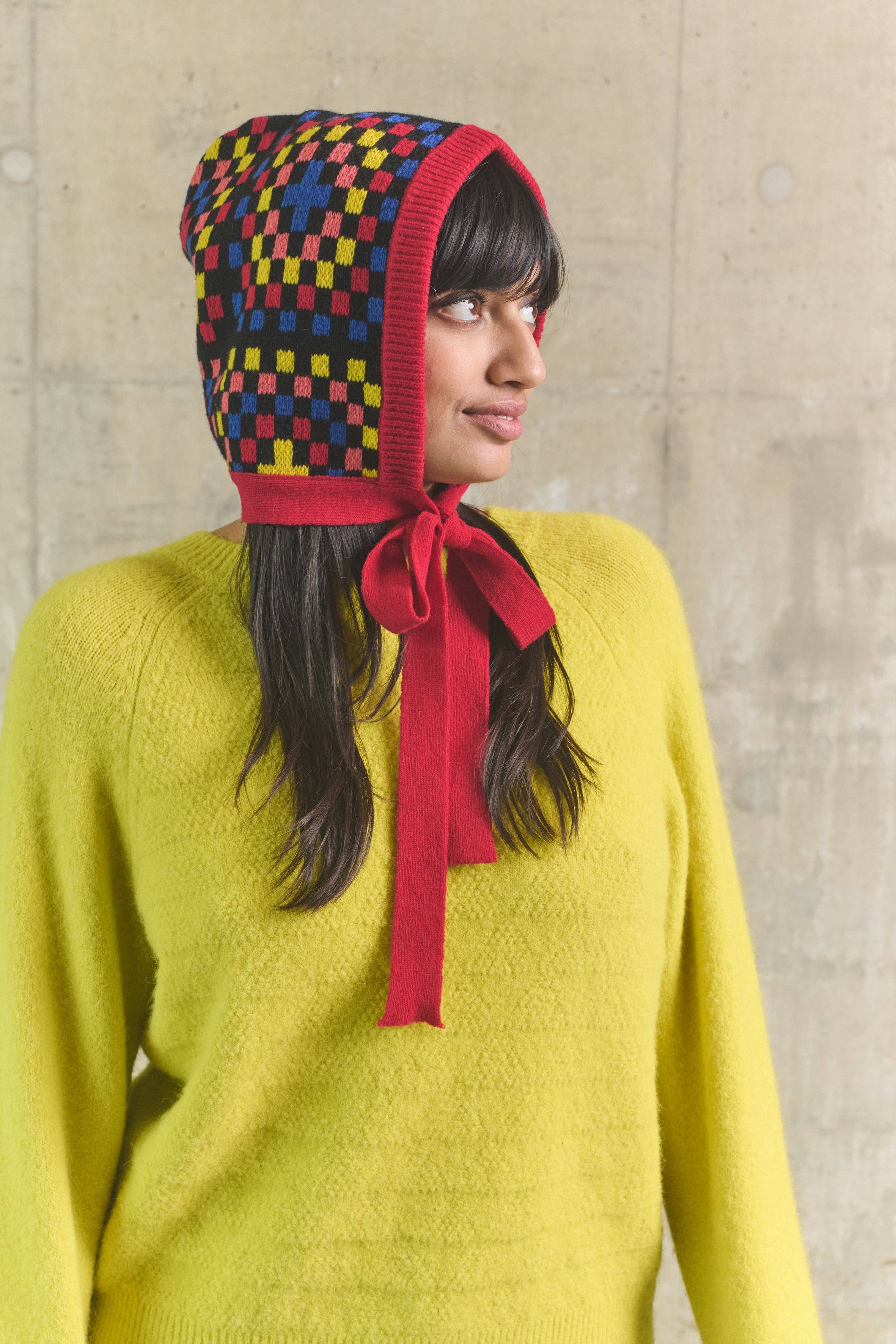 Miss PomPom – wholesale Beanie – Women's – Granny Squares Wool Bonnet Hat1