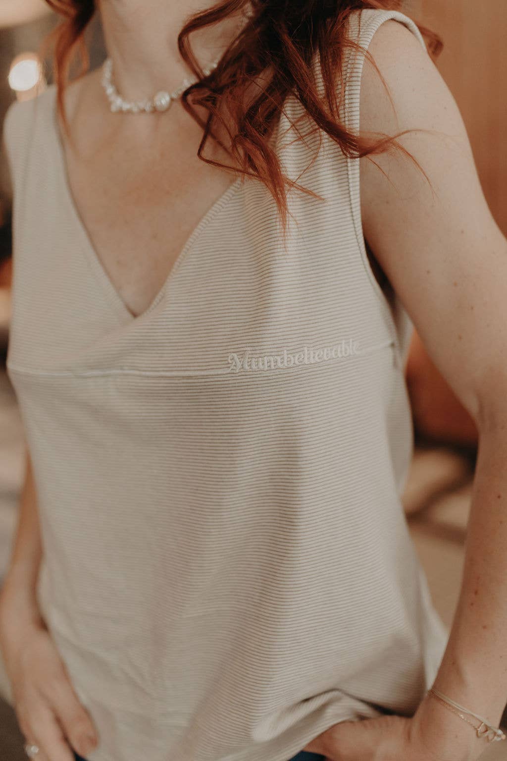 You&Milk - Wholesale Nursing Top - Maternity - White/beige nursing top - Mumbelievable1