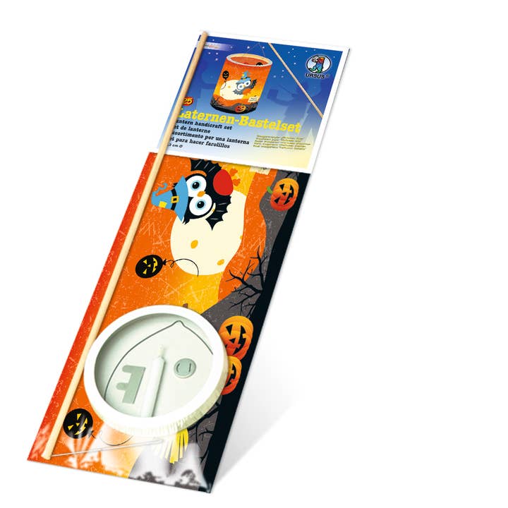 Lantern craft kit 25 “Halloween owls” for wholesale by URSUS® / Buntpapierfabrik Ludwig Bähr GmbH & Co. KG