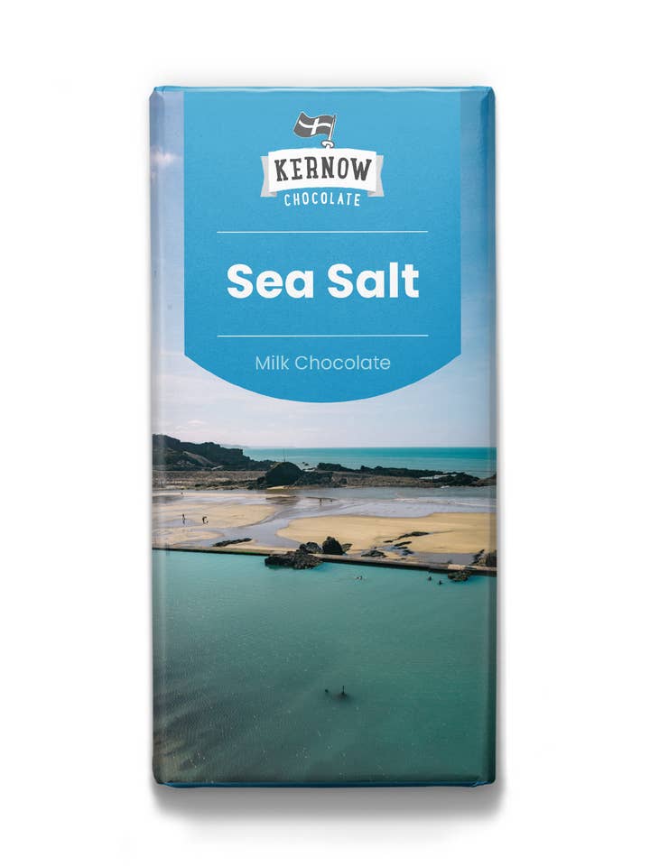 Kernow Chocolate 100g Sea Salt Milk Chocolate Bar for wholesale by Kernow Chocolate