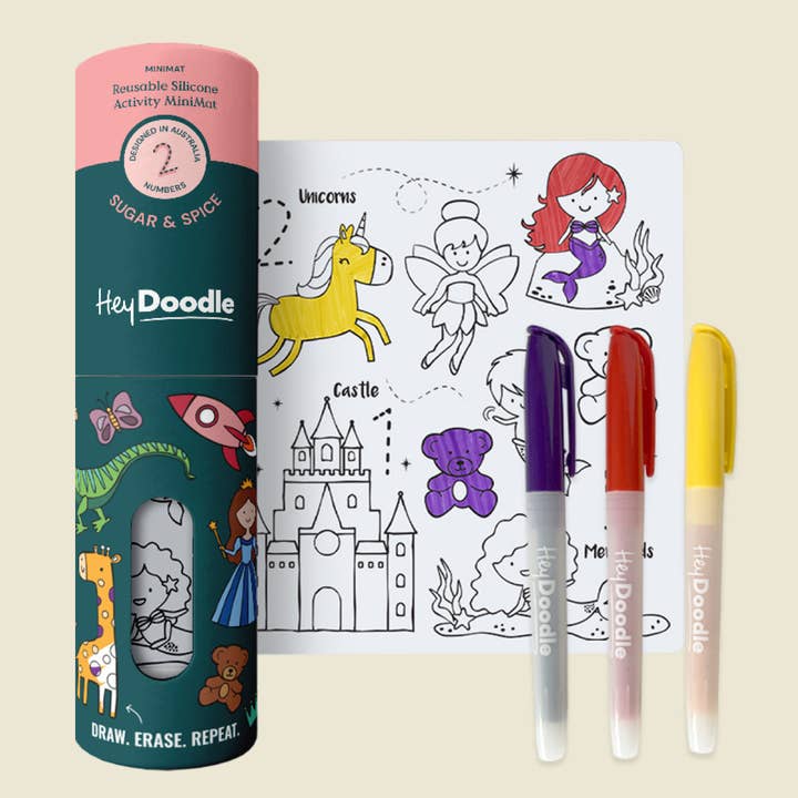 Sugar & Spice Mini Coloring & Doodle Mat for wholesale by HeyDoodle