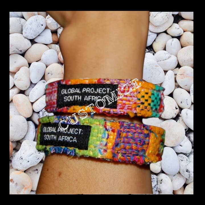 Pulseras tejidas a mano con color y logotipo personalizados para venta al por mayor de anadi patterns