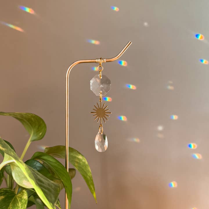 Meraki The Studio Co. - Wholesale Garden/Lawn Stake - Plant Stake | Hanging Sun Catcher | Brass Houseplant Sticks