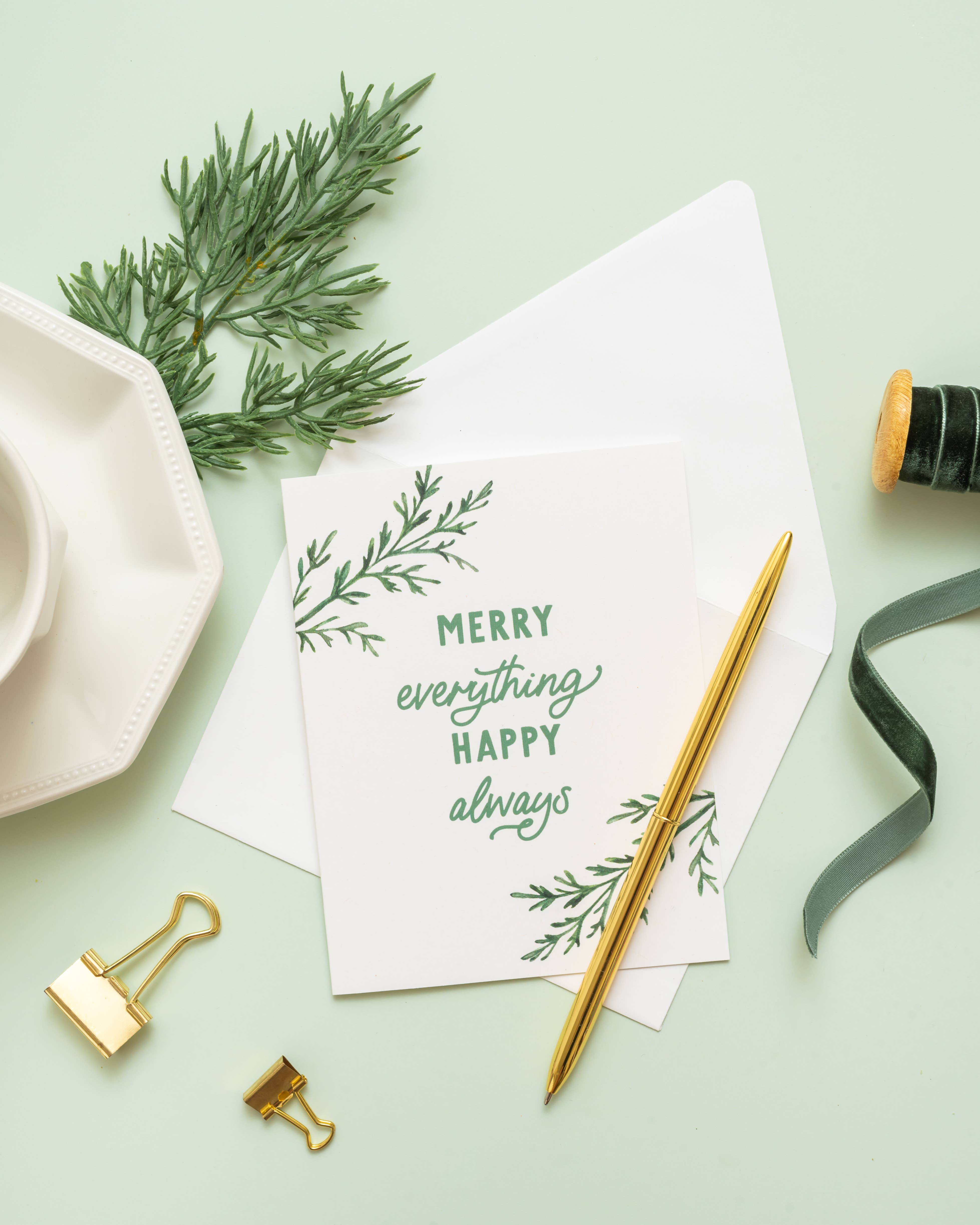 Isabella MG - Wholesale Christmas Card - Merry Everything Greeting Card | Happy Holidays Card1