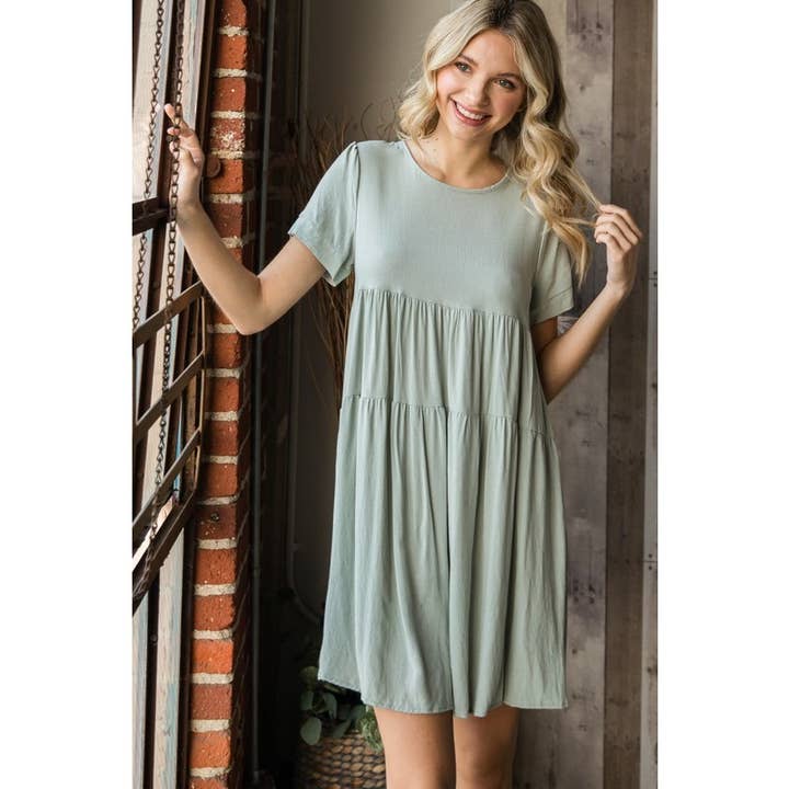 Mini-jurk met volant voor wholesale door Veveret