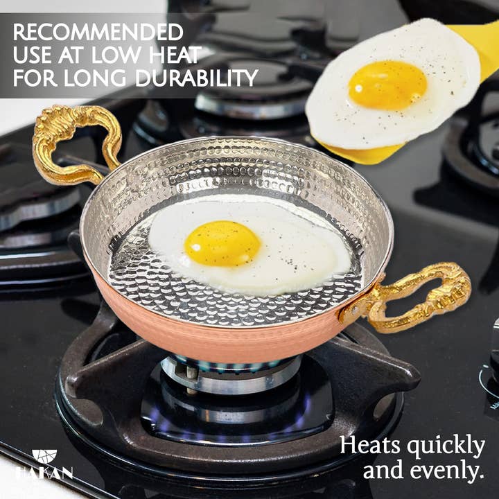 Hakan - Wholesale Pan - Hakan Copper Egg Pan for Cooking, Handmade Small Frying Pan4