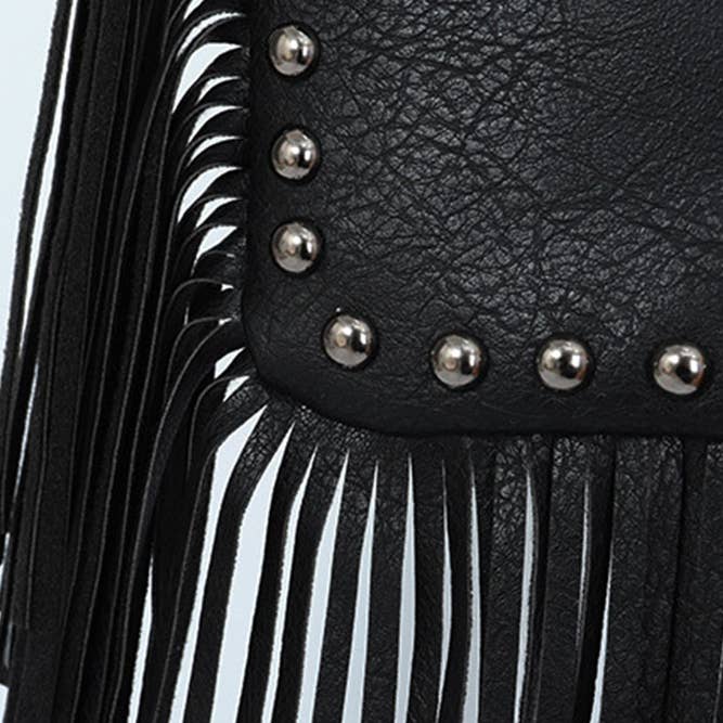 UNISHE - Wholesale Crossbody Bag - Women's - Rivet and Tassel Crossbody Messenger Bag MOQ 3pcs OLY001
