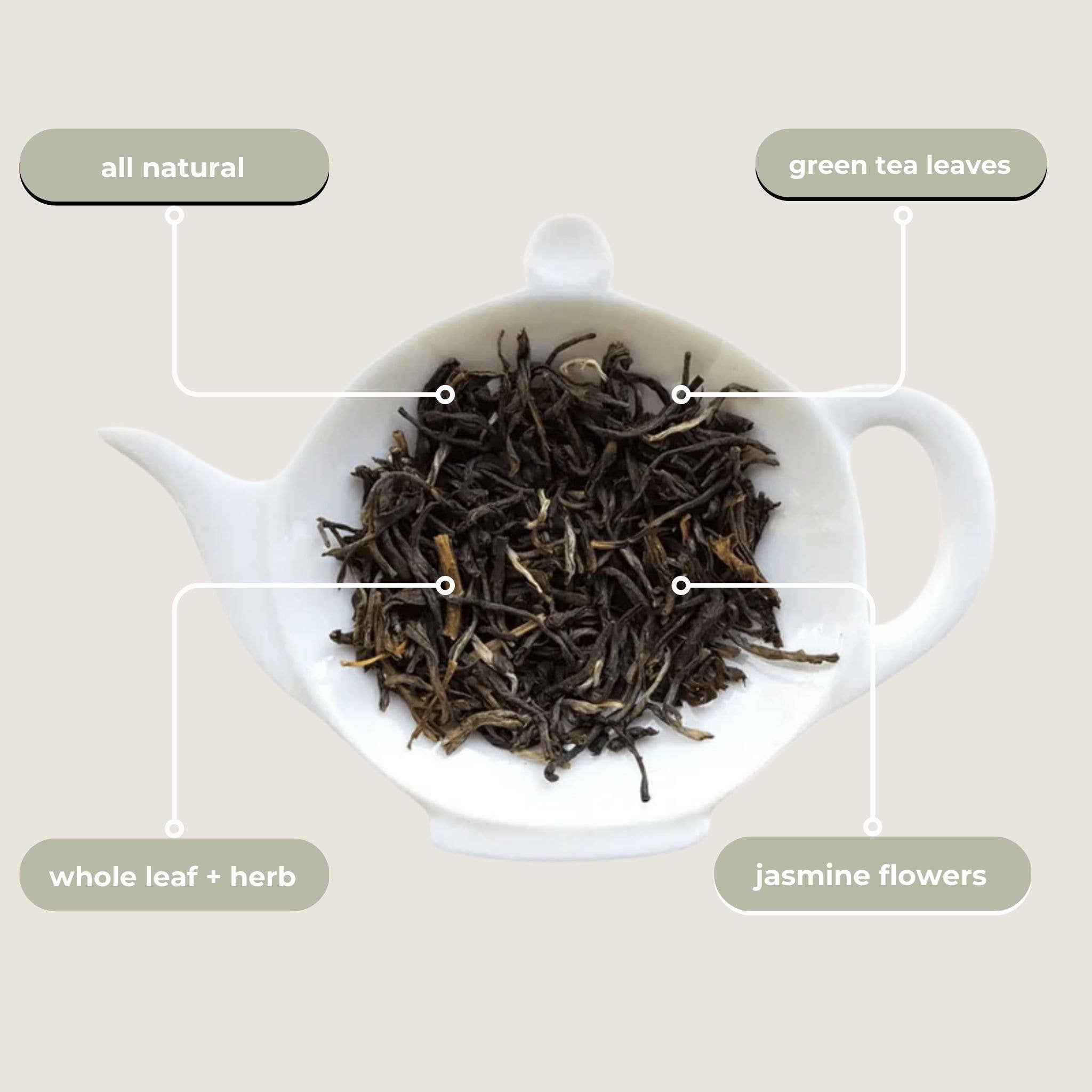 Tea with Tae - Venta al por mayor Bolsitas de té - Minitubo de té verde jazmín de regalo (5 bolsitas de té)2