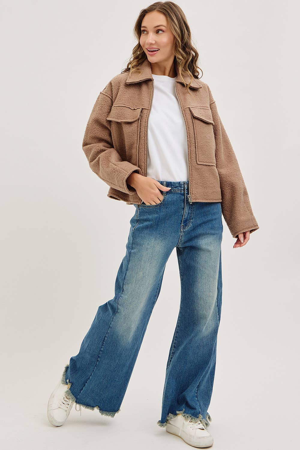 Sweet Lovely by Jen - Wholesale Bomber Jacket - Women's - TEXTURED BOMBER JACKET/OUTERWEAR 7