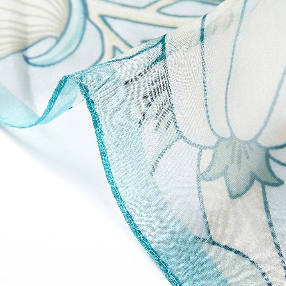 Signare Tapestry - Wholesale Scarf - Women's - William Morris Pomegranate & Lily - 100% Pure Silk Scarf4