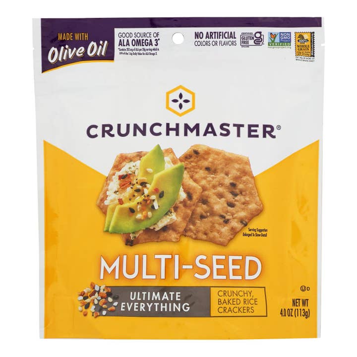 Crunchmaster Multiseed Crackers, Everything, 12 Pack, 4 oz for wholesale by Everyday Supply Co